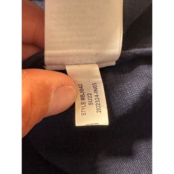 J. CREW Short sleeve Tunic Dress; Navy Blue 100% Linen Women's Dress, 3X; NWOT - Picture 12 of 13